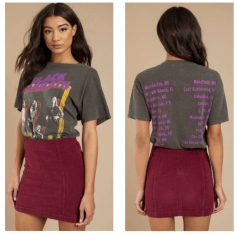 Free People Mulberry Corduroy Mini Skirt Size 0